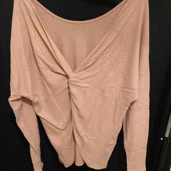 Pink Ribbed Long Sleeve Top - Picture 2 of 4
